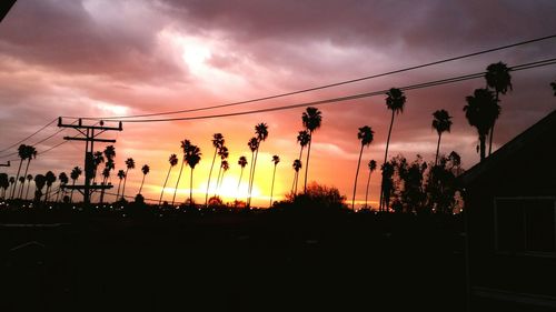 View of cloudy sky at sunset