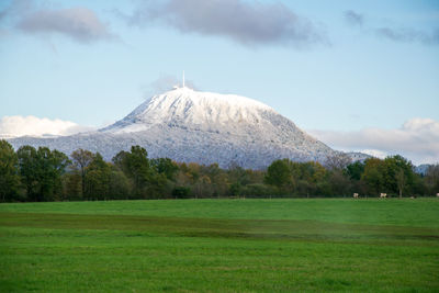 Scenic view of landscape against sky