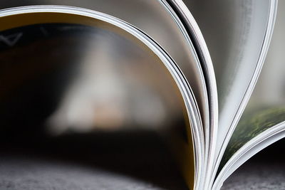 Close-up of book on table