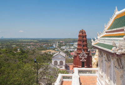 Panoramic view of buildings against sky