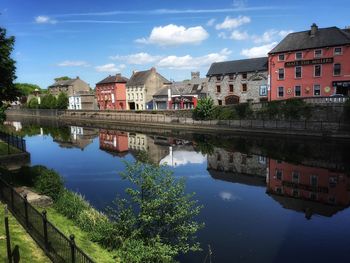 View of canal along buildings