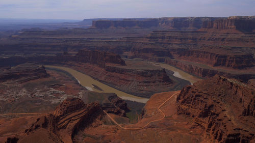 Aerial view of canyon