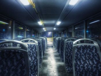 Interior illuminated bus