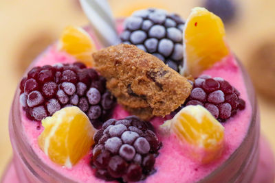 Close-up of raspberries