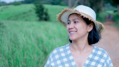 Portrait of a smiling young woman