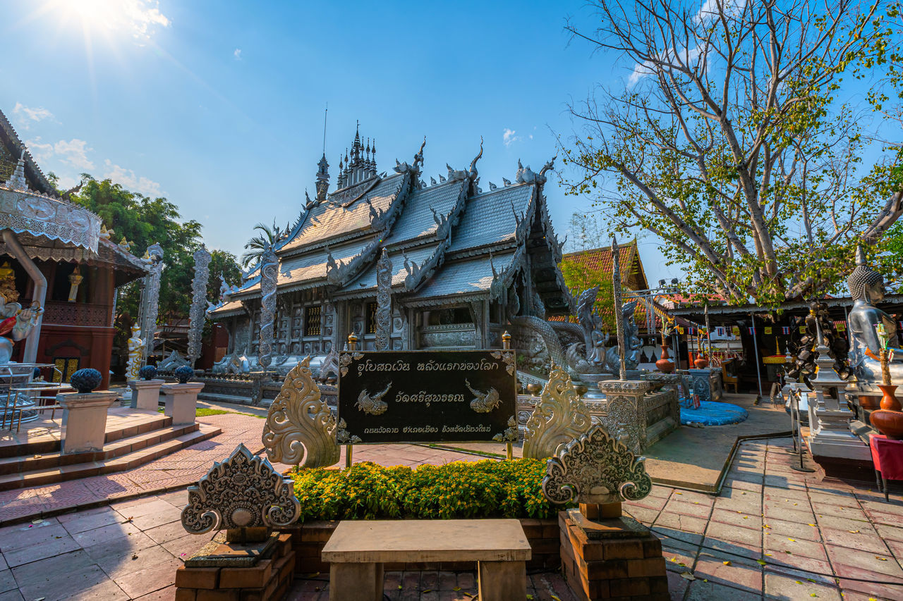 PANORAMIC VIEW OF TEMPLE BUILDING