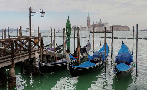 Boats in harbor