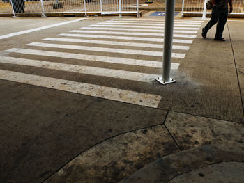 Shadow of people on tiled floor