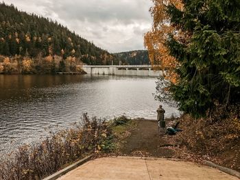 Scenic view of river against sky