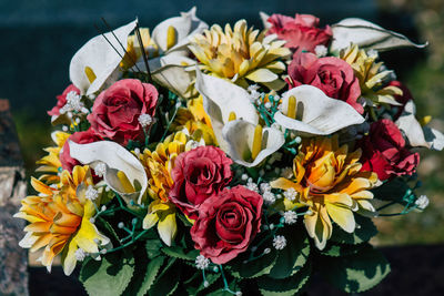 Close-up of rose bouquet