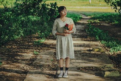 Full length of a beautiful young woman