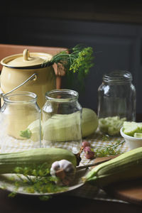 Close-up of food on table