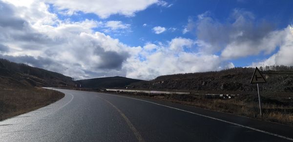 Panoramic view of road against sky