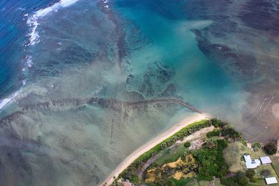 High angle view of sea