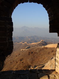 Scenic view of mountains against clear sky