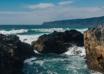 Scenic view of sea against sky