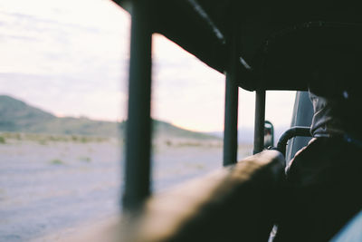 Person sitting in vehicle