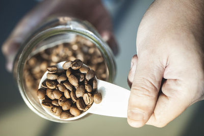 Close-up of person holding ice cream