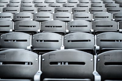 Full frame shot of empty chairs