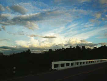 Road against sky during sunset