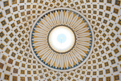 Low angle view of ceiling of cathedral