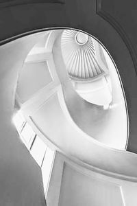 Low angle view of spiral staircase of building