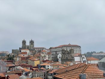 A city in portugal on a hazy day 