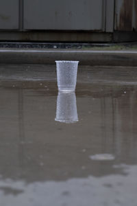 Close-up of wet glass