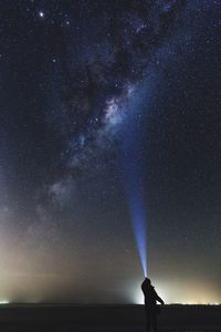 Low angle view of star field against star field