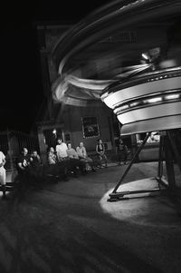View of train at night