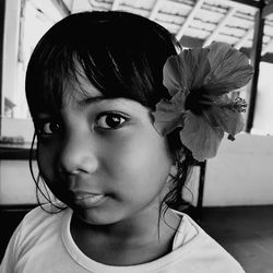 Close-up portrait of a girl