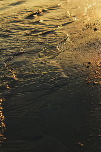 Full frame shot of wet sand