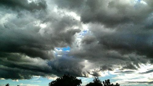 Low angle view of cloudy sky