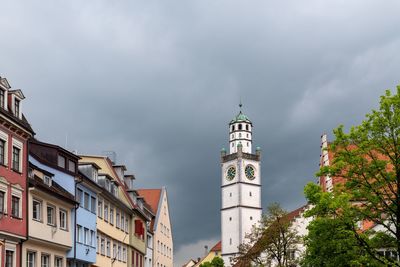 Low angle view of buildings against sky