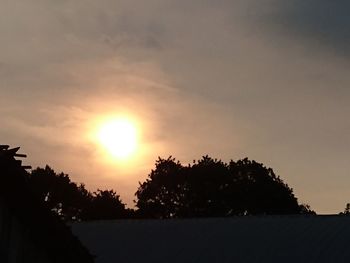 Silhouette trees against sky during sunset