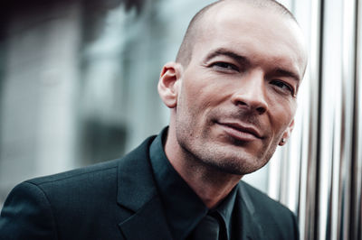 Portrait of man in suit smiling