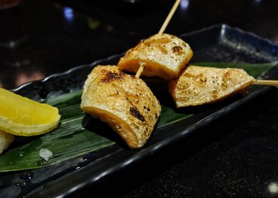 Close-up of fish on plate