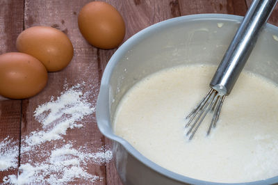 Close-up of egg in sink