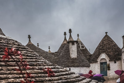 Low angle view of traditional building against sky