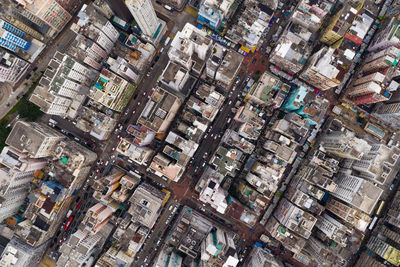 Aerial view of building in city