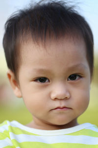 Close-up portrait of cute baby