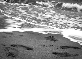 High angle view of beach