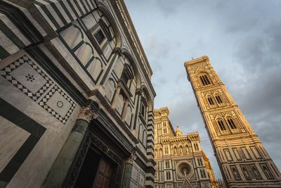 Low angle view of buildings against sky