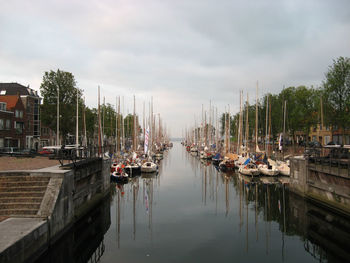 Boats in harbor