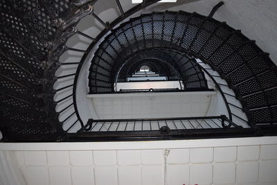 Low angle view of spiral stairs