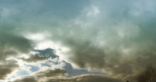 Low angle view of storm clouds in sky