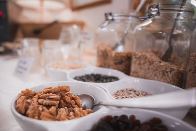 Close-up of food on table