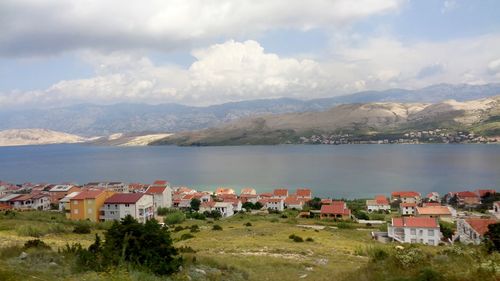 View of town by sea