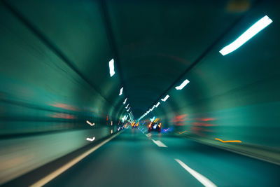 Road passing through tunnel