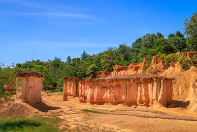 Phae mueang phi forest park, sandstone erosion canyon, phrae, thailand